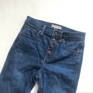 MADEWELL 10” High-rise Skinny Jean Button Front
